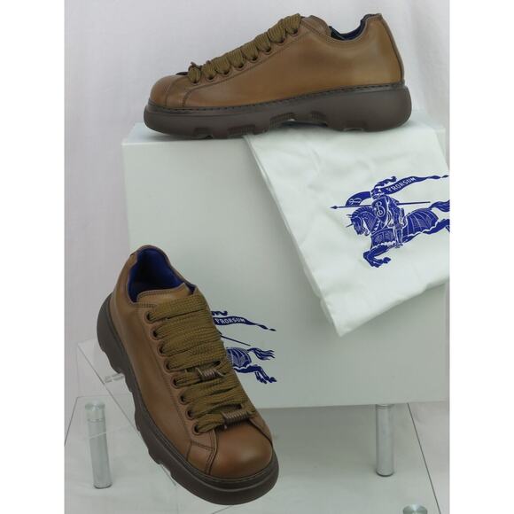 NIB BURBERRY RANGER DARK BROWN LEATHER LACE UP HIKING BOOTS US 9.5 42.5 IT $1K - Picture 1 of 16